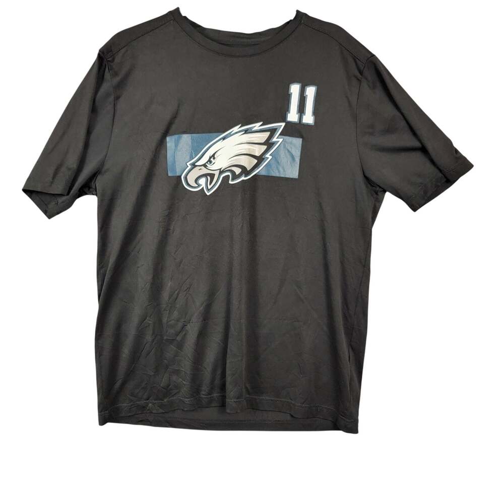 Philadelphia Eagles Wentz #11 NFL Team Apparel Tee Mens Black Short Sleeve